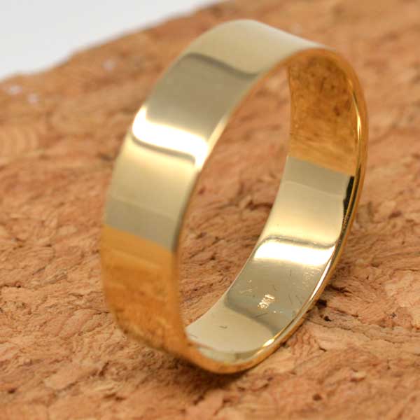 平打ち リング 18金 リング 指輪 女性用 男性用 K18 18K レディース  