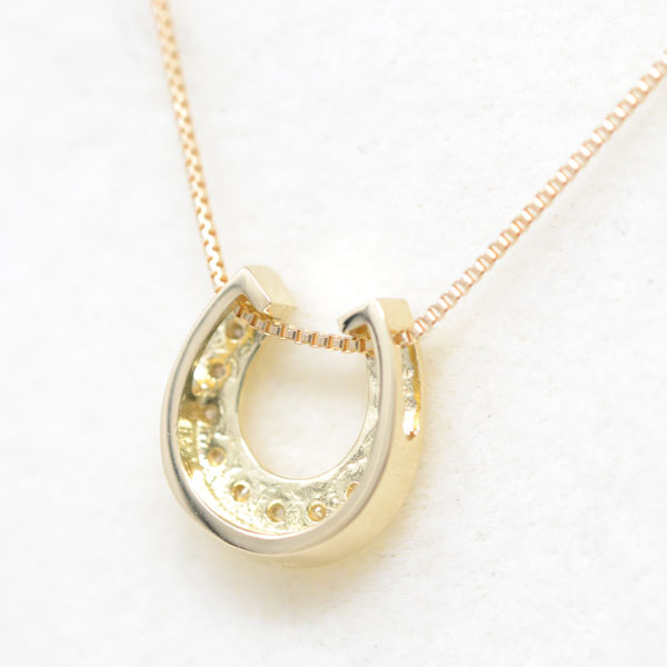 大特価✨ K18 18K ネックレス トップ 馬蹄 ホースシュー 刻印 18金 