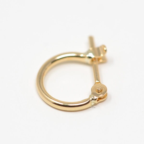 フープピアス 小さめ フープ 18k K18 18金 ゴールド 片耳用
