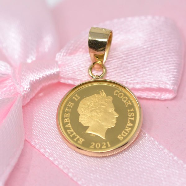 マーメイド 人魚 Mermaid 金貨 ハート 24金 純金 スイス 1g 1/30