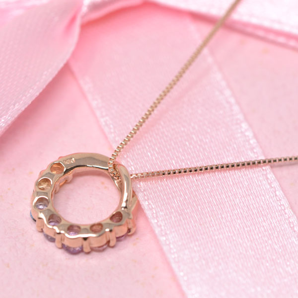 アミュレット ネックレス round forme ペンダント ピンクゴールド 