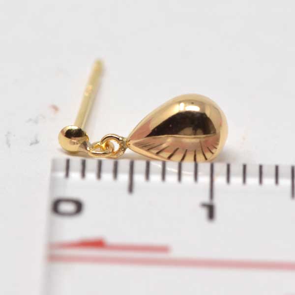 K18ミニしずく（雫）ゴールドピアス　956K2509 ドロップ ピアス 18k K18YG 18金 イエロー ゴールド 雫 しずく