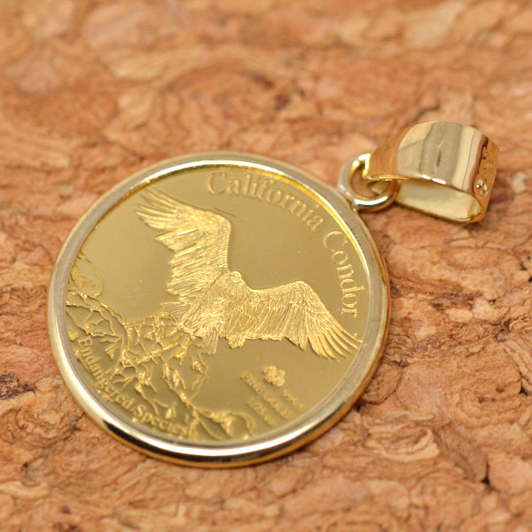 ペンダントトップ コイン レッドウルフ コンドル 1/25oz 24金 d-planet1_d5222t
