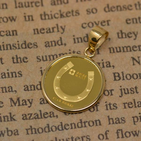 コイン ホース 馬 コイン ペンダント トップ 純金 K24 1/25オンス 24金