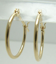フープピアス フープ K18 両耳用 パイプサイズ 3mm × 40mm 18金