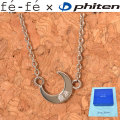 新作 チタン レディース ネックレス ファイテン fe-fe phiten フェフェ 月 ムーン ペンダント Ladies' FP-38 ダイヤモンド y170156