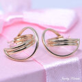 フープ デザイン ピアス シンプル 大人 おしゃれ K10 10金 ゴールド レディース y210054