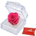 誕生日 記念日 プレゼント ピンク バラ (ミニ) ローズ プリザーブドフラワー と ハンカチ ギフト プレゼント セット 女性 彼女 妻 y220290