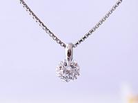 0.3ｃｔUP一粒ダイヤモンド・プラチナ・ネックレス【D-VVS1-EX-3EXHC/0.3ctUP鑑定書付】♪