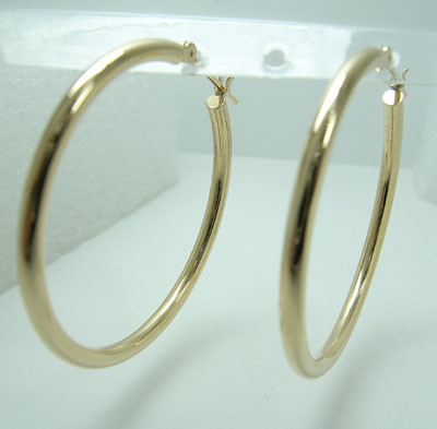 フープピアス　パイプサイズ　2mm×30mm　K18[18金ゴールド] y110419