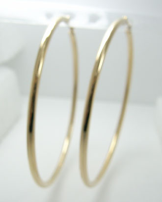 フープピアス　パイプサイズ　2mm×50mm　K18[18金ゴールド] y110421