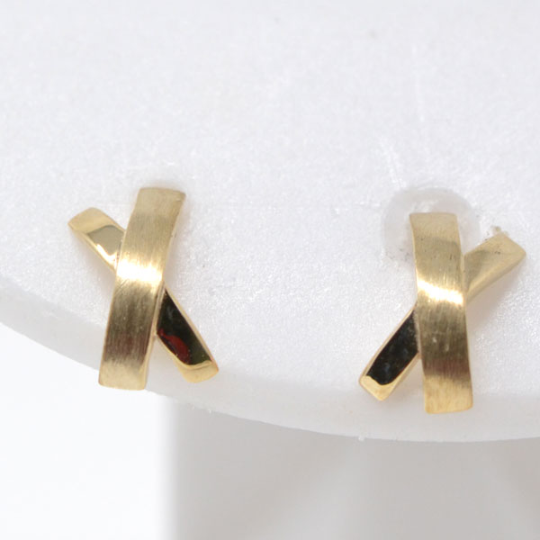クロス X エックス ピアス K10 10金 可愛い ピアス レディース y220121