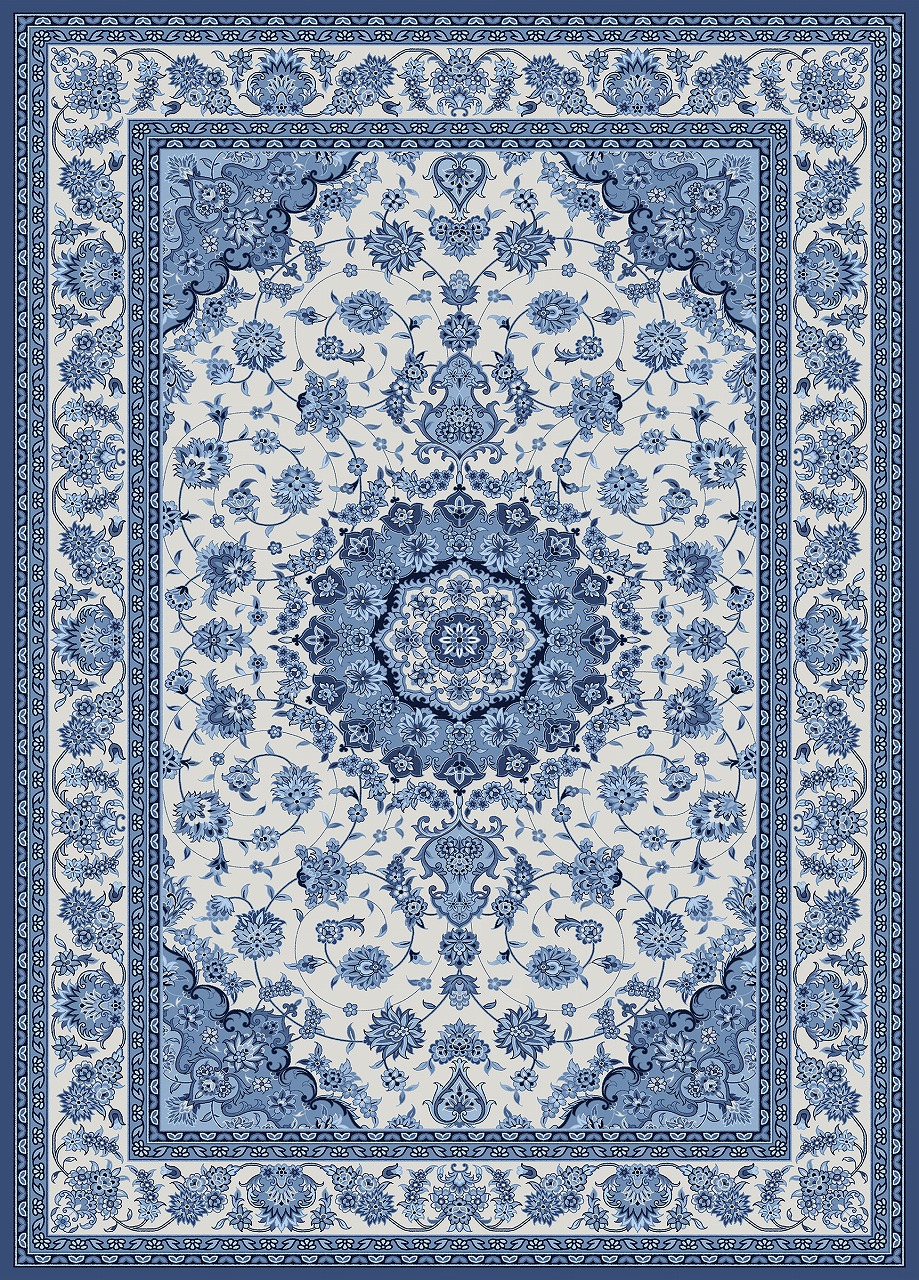 爽やかブルー素足も喜ぶさらさらタッチマット　ペルエスターテ230ｘ320ｃｍ