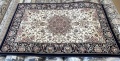 エジプト製ウィルトン織高密度ペルシャンデザインカーペット「ロイヤルタピス」67×110ｃｍ