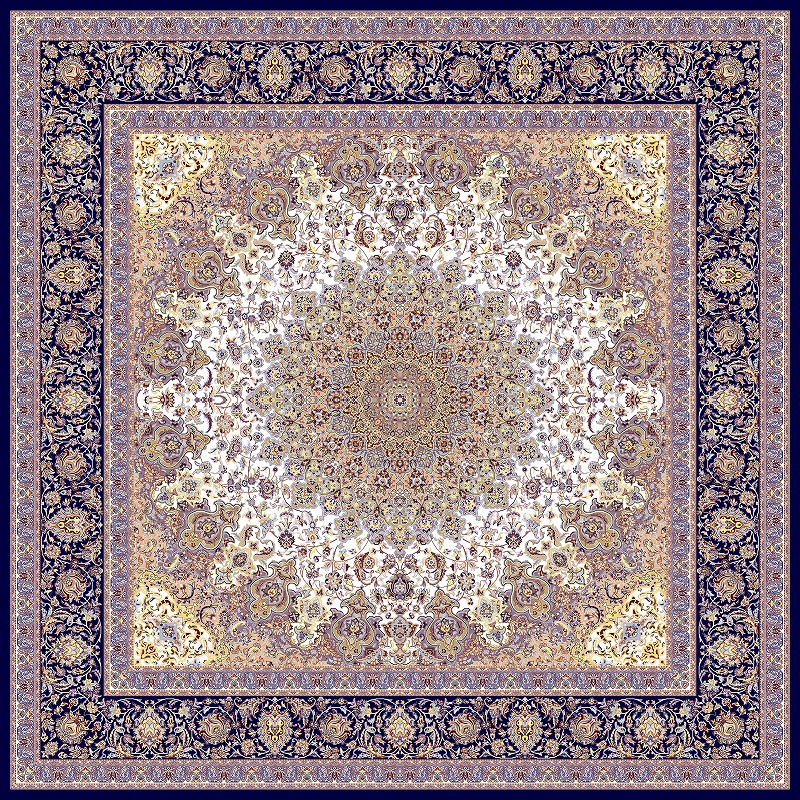 ＜２００×２５０ｃｍ＞エジプト製 ペルシャンデザインカーペット ロイヤルタピス” 200×200cm＞288万本の糸で織った エジプト製