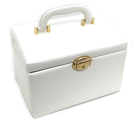 ジュエリーボックス　JewelryBox　宝石箱　JB-8200 ホワイト×ゴールド【送料無料】