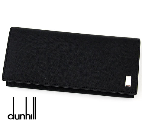 dunhill ダンヒル　22R2P12PS001R　プレーン　PVC　メンズ用　小銭入れ付 長財布　ブラック 【送料無料】