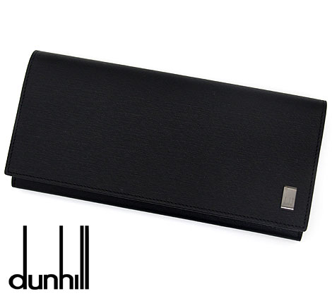 dunhil　ダンヒル　19F2F10SG001R　SIDE CAR　サイドカー　ブラック　小銭入れ付　長財布　メンズ 【送料無料】