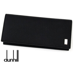 dunhill ダンヒル　22R2P12PS001R　プレーン　PVC　メンズ用　小銭入れ付 長財布　ブラック 【送料無料】