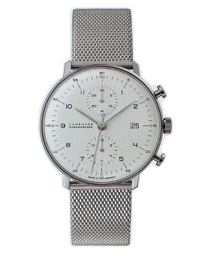 ユンハンス・マックスビル・クロノスコープ・メタルブレス027400344正規品　腕時計