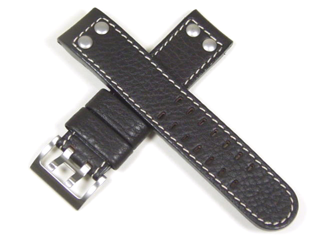 ハミルトン純正ベルト22mm/カーキエックスウインド用ダークブラウンカーフベルトH600776104