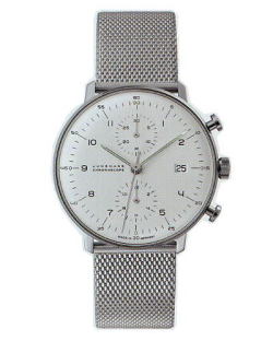 ユンハンス・マックスビル・クロノスコープ・メタルブレス027400344正規品　腕時計