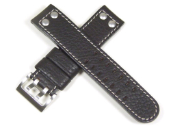 ハミルトン純正ベルト22mm/カーキエックスウインド用ダークブラウンカーフベルトH600776104