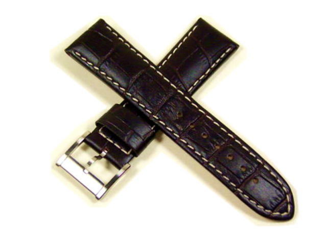H690326100/ジャズマスター・オートクロノ用ダークブラウンカーフ 