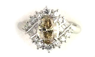 ブラウンダイヤ 1.043ct リング