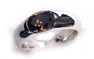 ブラウンダイヤ 1.200ct リング Pt900 【大粒1.2ctのブラウンダイヤリング】