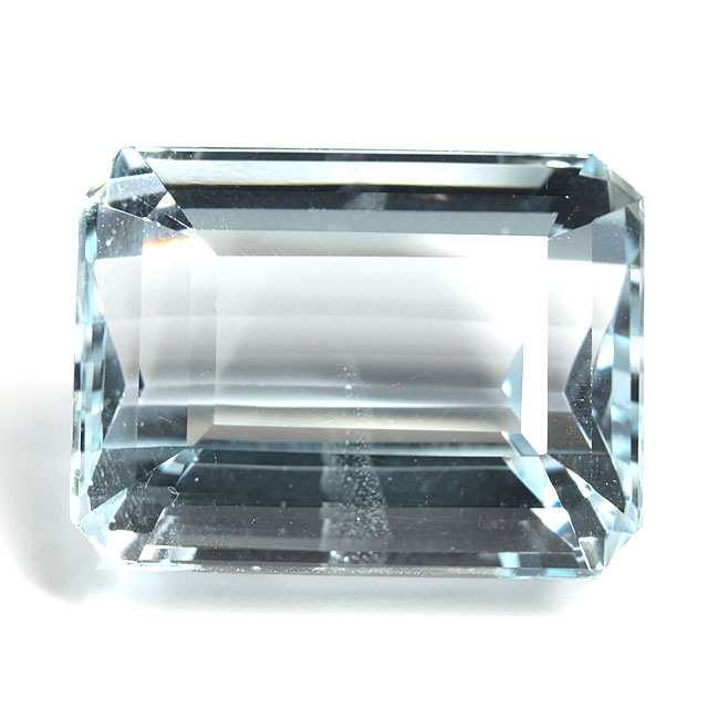 ブルートパーズ ルース 23.793ｃｔ 【 エメラルドカットの淡いブルーです。9月29日・11月19日誕生日石　11月の誕生石 】 【 中央宝石研究所宝石ソーティング 】