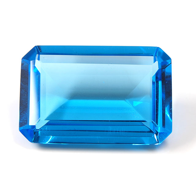 ブルートパーズ ルース 41.43ct 【 エメラルドカットの深いブルーです。9月29日・11月19日誕生日石　11月の誕生石 】　送料無料