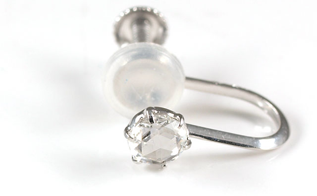 K18WG 片耳用イヤリング　加工