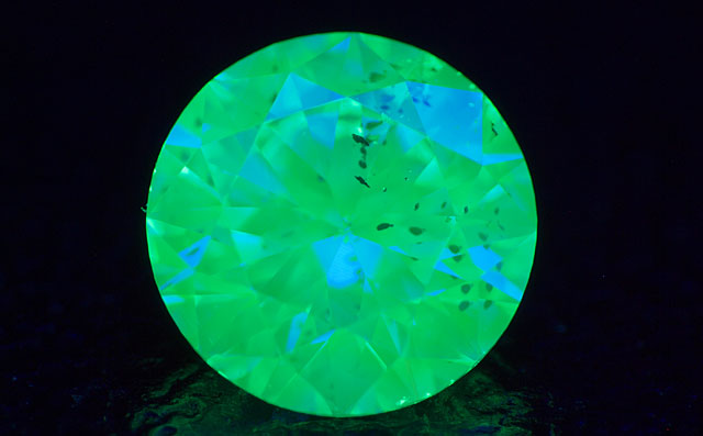 天然グリーンダイヤモンド ルース 0.221ct 【蛍光性が Strong Green】【中央宝石研究所ソーティング袋付】