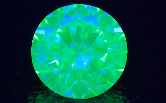 天然グリーンダイヤモンド ルース(裸石) 0.331ct 【蛍光性がストロンググリーン、しかもハート&キューピッド】