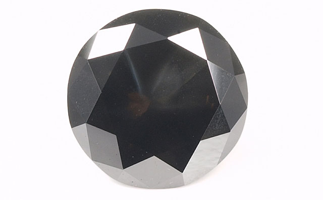 天然ブラックダイヤモンド ルース(裸石) 1.24ct, Fancy Black (ファンシー・ブラック), ラウンドブリリアントカット, GIA