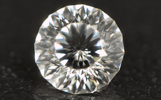 【 114面体カット ( 正16角形 ) 】 天然ダイヤモンド ルース(裸石) 0.214ct, Fカラー, VVS-1 【 中央宝石研究所ソーティング袋付 】 【 送料無料 】