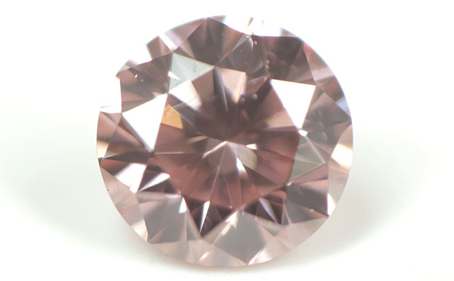 天然ピンクダイヤモンド ルース(裸石) 0.077ct, ファンシーインテンスピンク, SI-1, ラウンドブリリアントカット 【 中央宝石研究所 】 【 送料無料 】