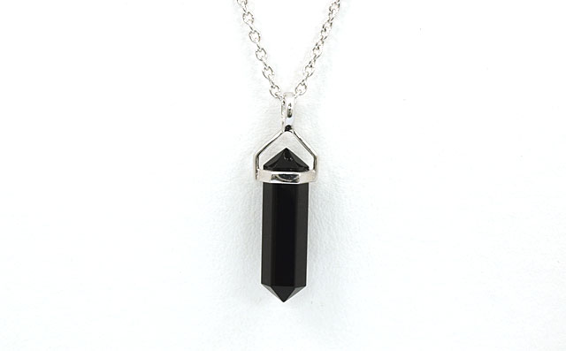 ブラック・オニクス ペンダント・トップ シルバー925 (ブラックオニクス/ブラックオニキス/blackonyx/ペンダントヘッド/銀/SV925)【11月2日/3月4日の誕生日石】 (ネックレス・チェーンは別売です。)