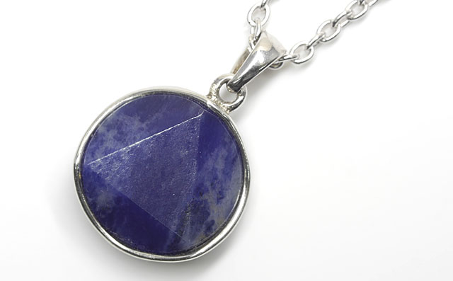 ソーダライト ペンダント・トップ (ネックレスチェーンは別売りです) シルバー925 (方ソーダ石/sodalite/ペンダントヘッド/銀/SV925)【12月4日/3月4日の誕生日石】