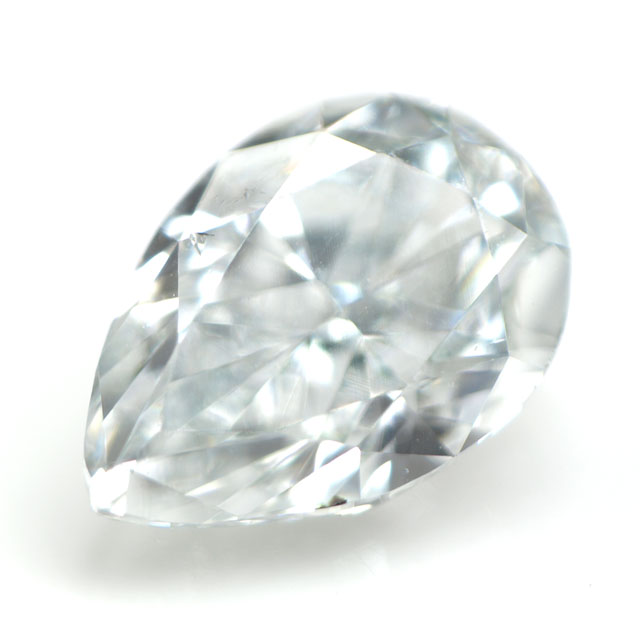 天然ブルーダイヤモンド ルース(裸石) 0.126ct, Light Blue ( ライト・ブルー ), SI-1, ペアシェイプ, AGTジェムラボラトリー　【 送料無料 】