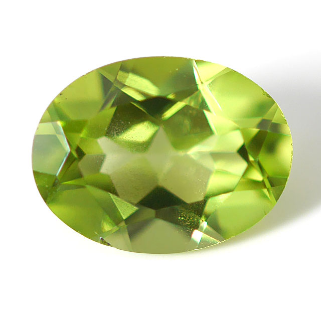 ペリドット ルース(裸石) 1.25ct, オーバル(楕円形) (ペリドート/橄欖石)【9月12日の誕生日石/8月の誕生石】