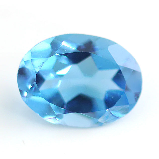ブルートパーズ ルース(裸石) 1.34ct, オーバル(楕円形) 【11月19日の誕生日石/9月29日の誕生日石/11月の誕生石】