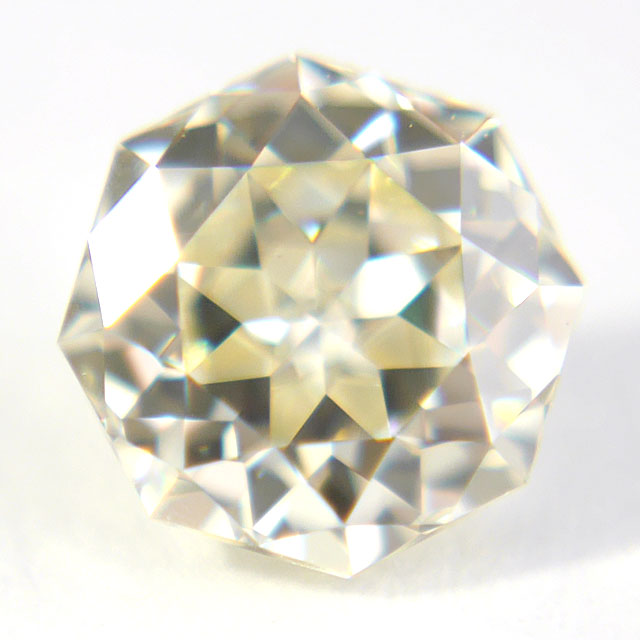 通称:インペリアルサンカット 正八角形 73面体(74面体) 天然イエローダイヤモンド ルース 0.315ct Under N ( Very Light Yellow ) VS-1 中央宝石研究所