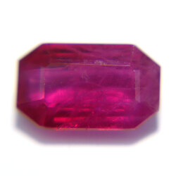 ルビー ルース 1.260ct, エメラルドカット, 日本宝石科学協会 ( Ruby / 紅玉 / コランダム ) 【 送料無料 】