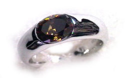 ブラウンダイヤ 1.200ct リング Pt900 【大粒1.2ctのブラウンダイヤリング】