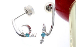 パライバトルマリン K18WG ピアス