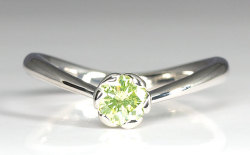 【 蛍光性がベリーストロング 】 天然グリーンダイヤモンド ルース(裸石) 0.317ct 【 中央宝石研究所ソーティング袋付 】 【 送料無料 】