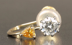 K18YG/K18WG ダイヤ　イヤリング　加工