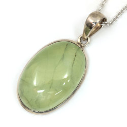 プレーナイト ペンダントトップ SV925【9月16日,3月4日の誕生日石】 (ネックレスチェーンは別売りです。) (プレナイト/プリーナイト/プレハナイト/葡萄石/シルバー925/銀/ペンダントヘッド)